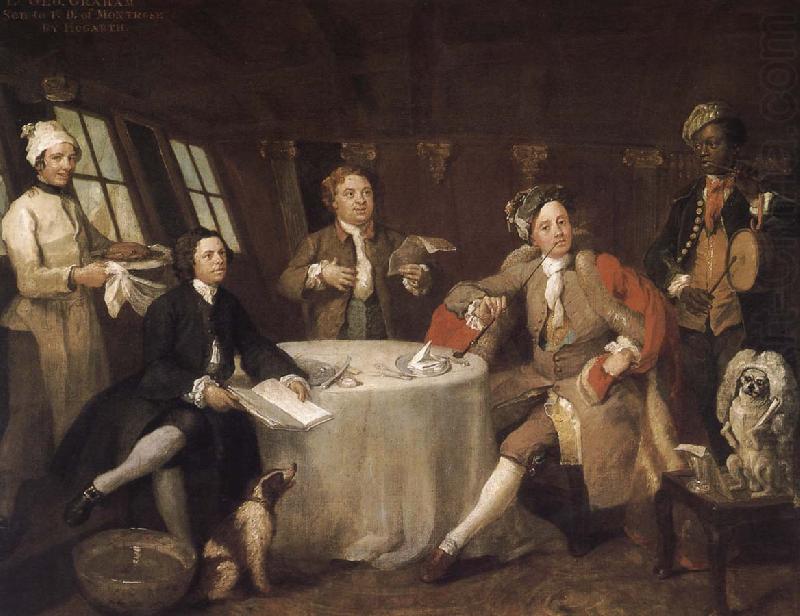 William Hogarth Captain George Graham in his cabin china oil painting image